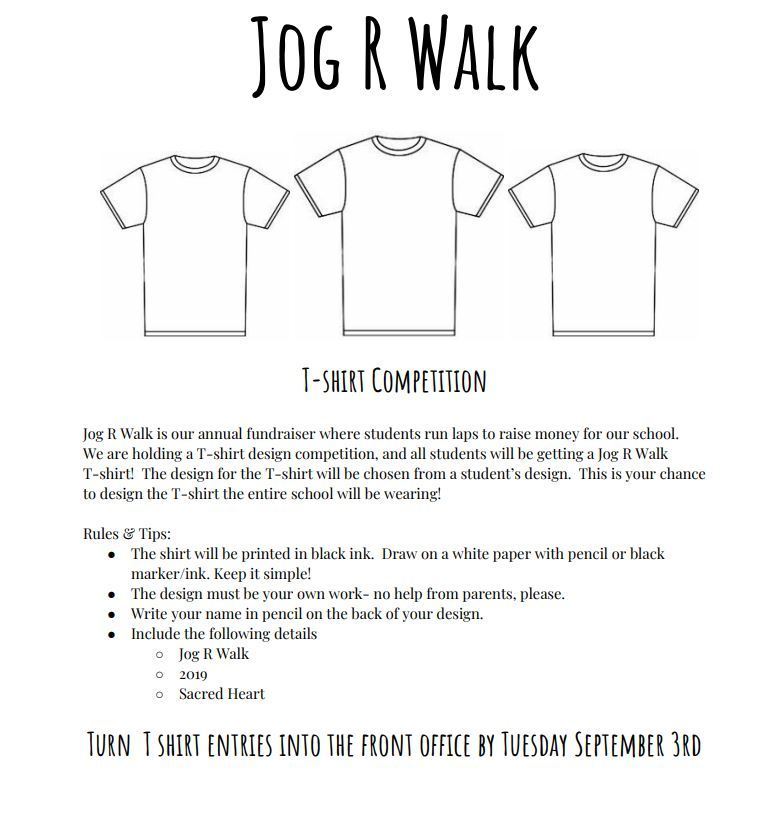 Jog R Walk T Shirt Competition 